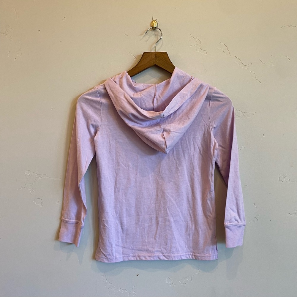 CHAMPION Girl’s Lavender Purple Logo Hooded Long Sleeve Shirt - Picture 3 of 4